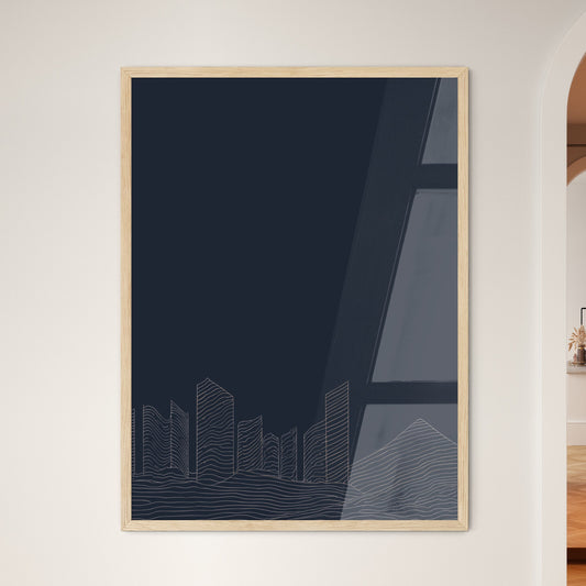 Miami Skyline - A City Skyline With Many Buildings Framed Art