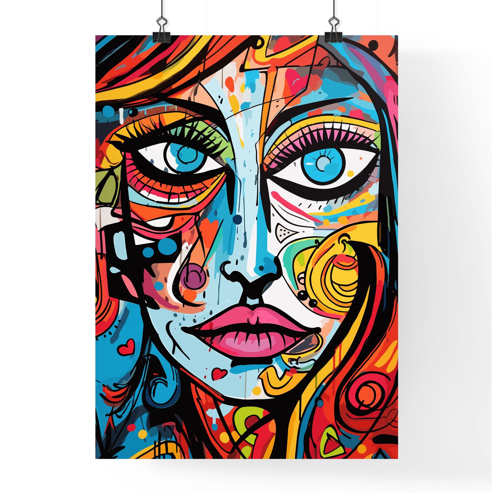 Mother Earth - A Colorful Painting Of A Woman'S Face Default Title