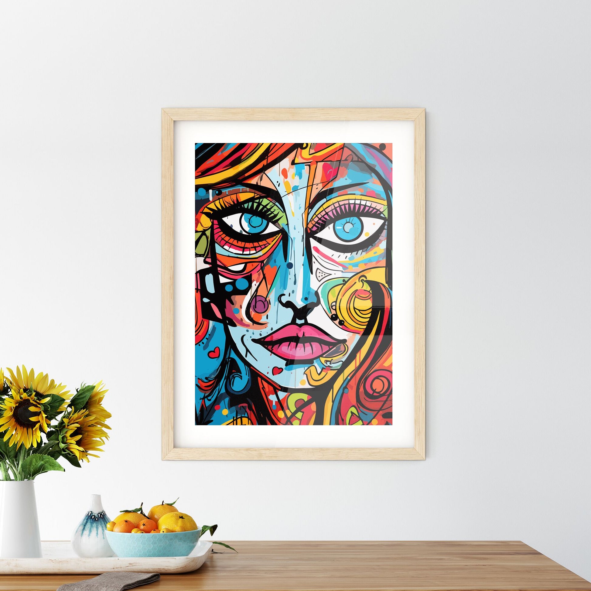 Mother Earth - A Colorful Painting Of A Woman'S Face Default Title