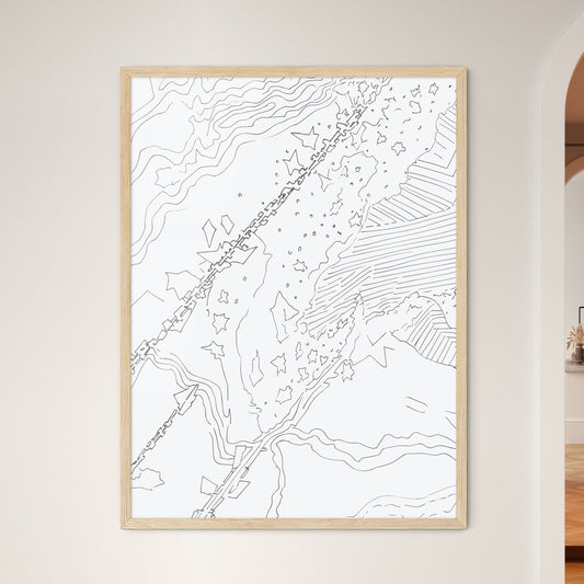 My Travel - A Map Of A M - Framed Art Print
