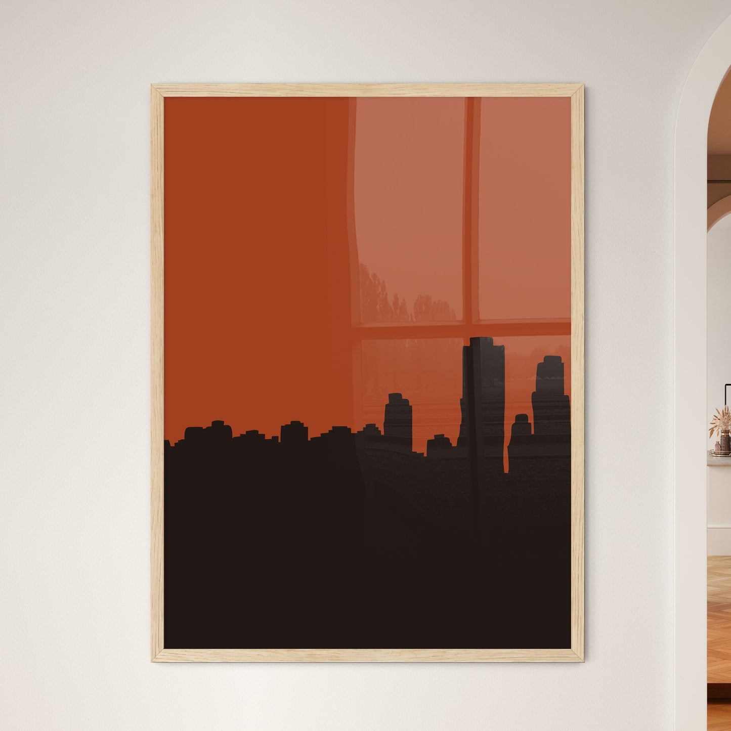 New York City Skyline - A Silhouette Of A City Framed Art