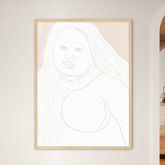 Pregnant Woman - A Drawing Of - Framed Art Print