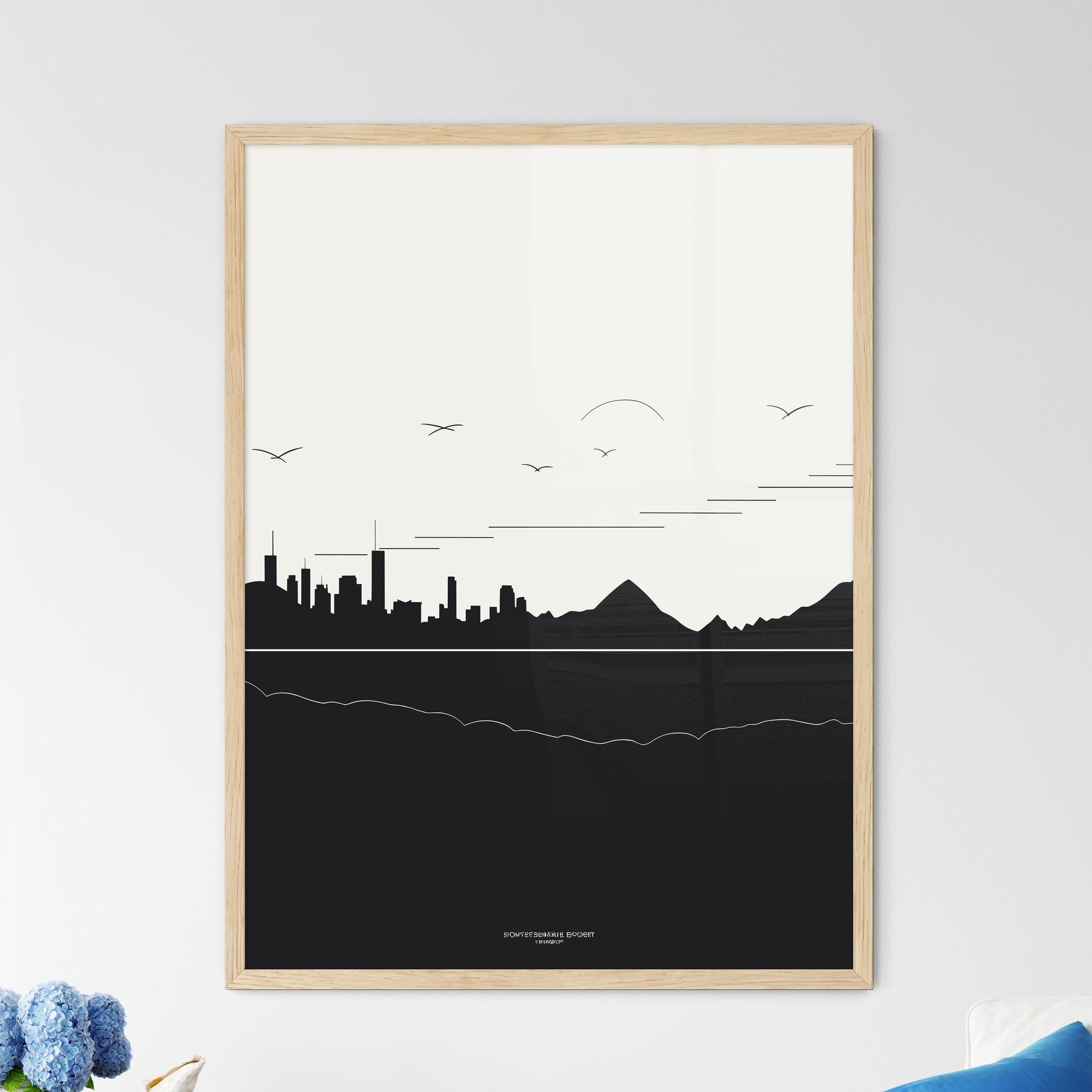 Rio De Janeiro Skyline - A Silhouette Of A City And Mountains Framed Art