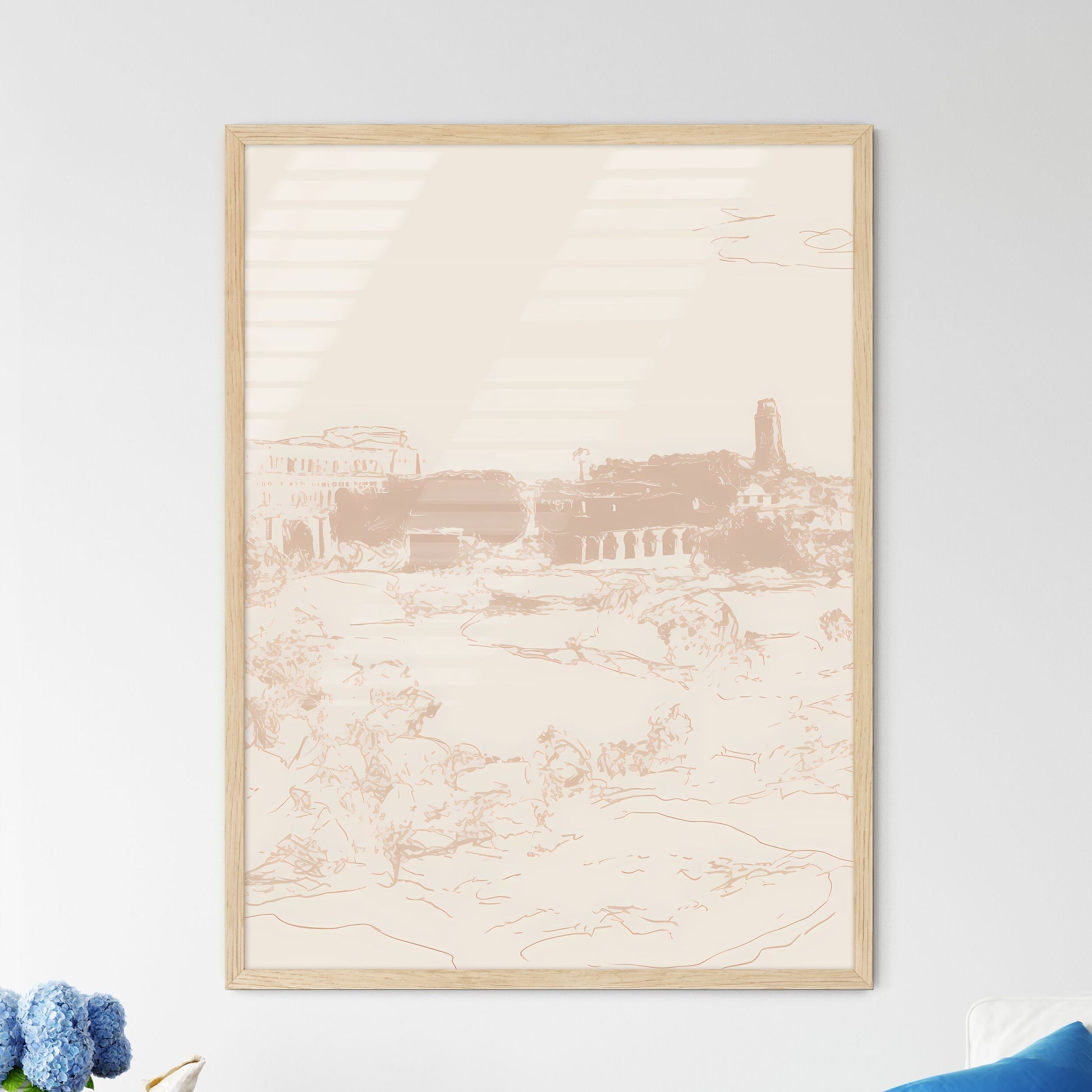 Rome Italy Impressive Skyline - A Landscape With Buildings And Trees Framed Art