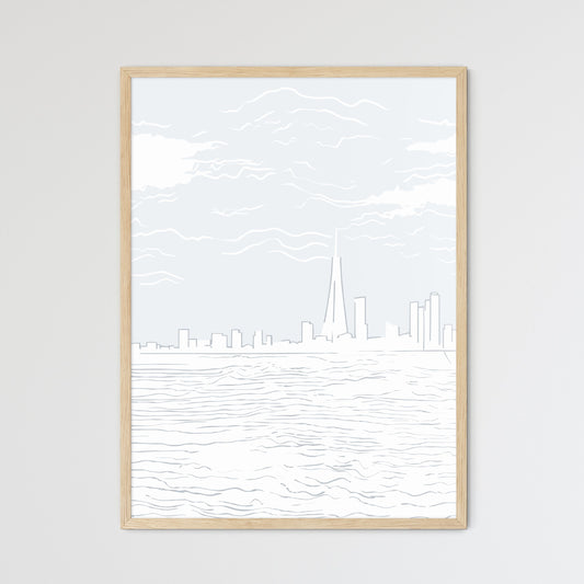 Shanghai China Waterfront - A City Skyline With A Body Of Water Framed Art