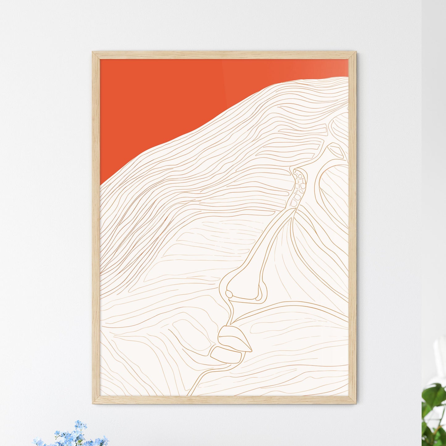 Sunrise - A White And Orange Lines On A White Surface Default Title