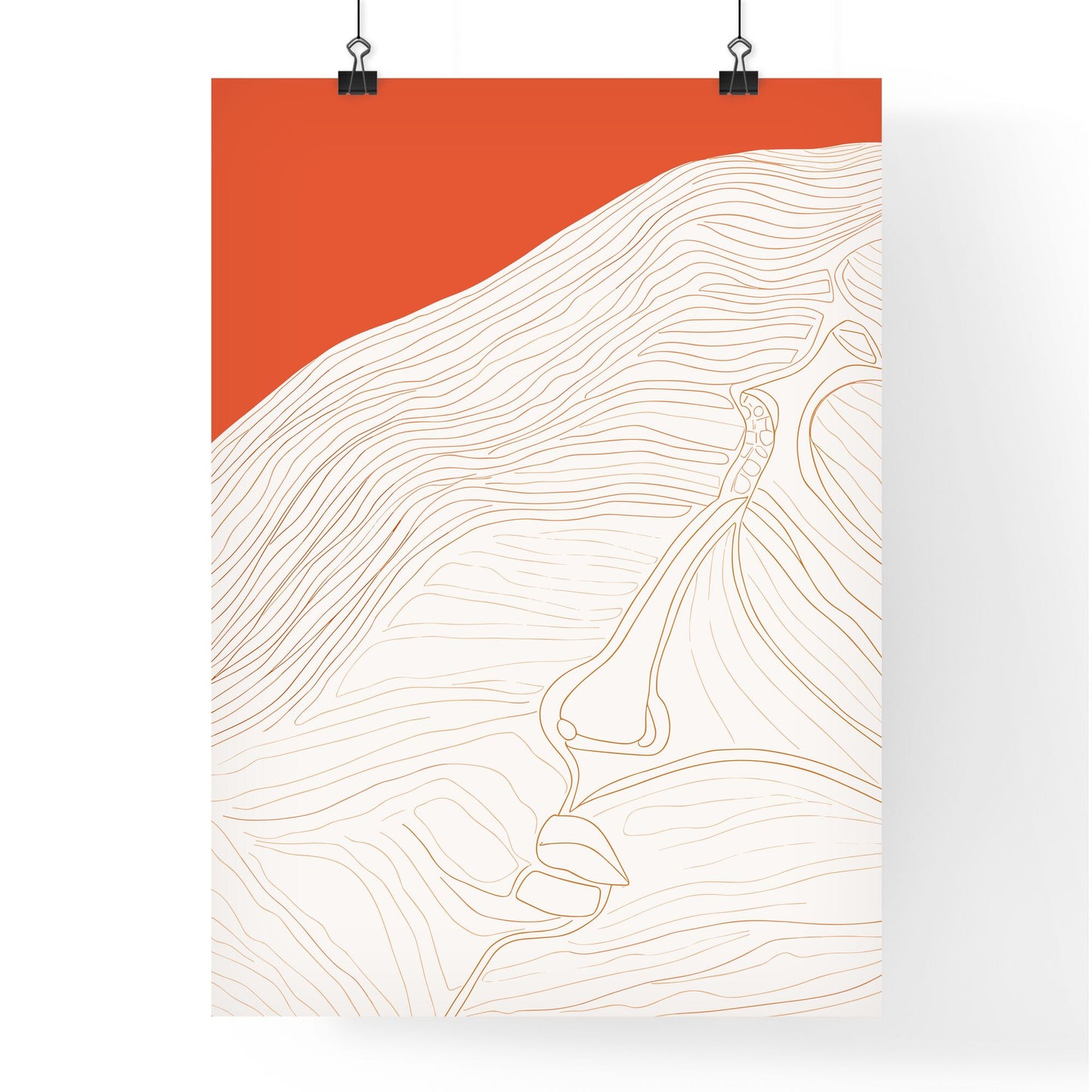 Sunrise - A White And Orange Lines On A White Surface Default Title