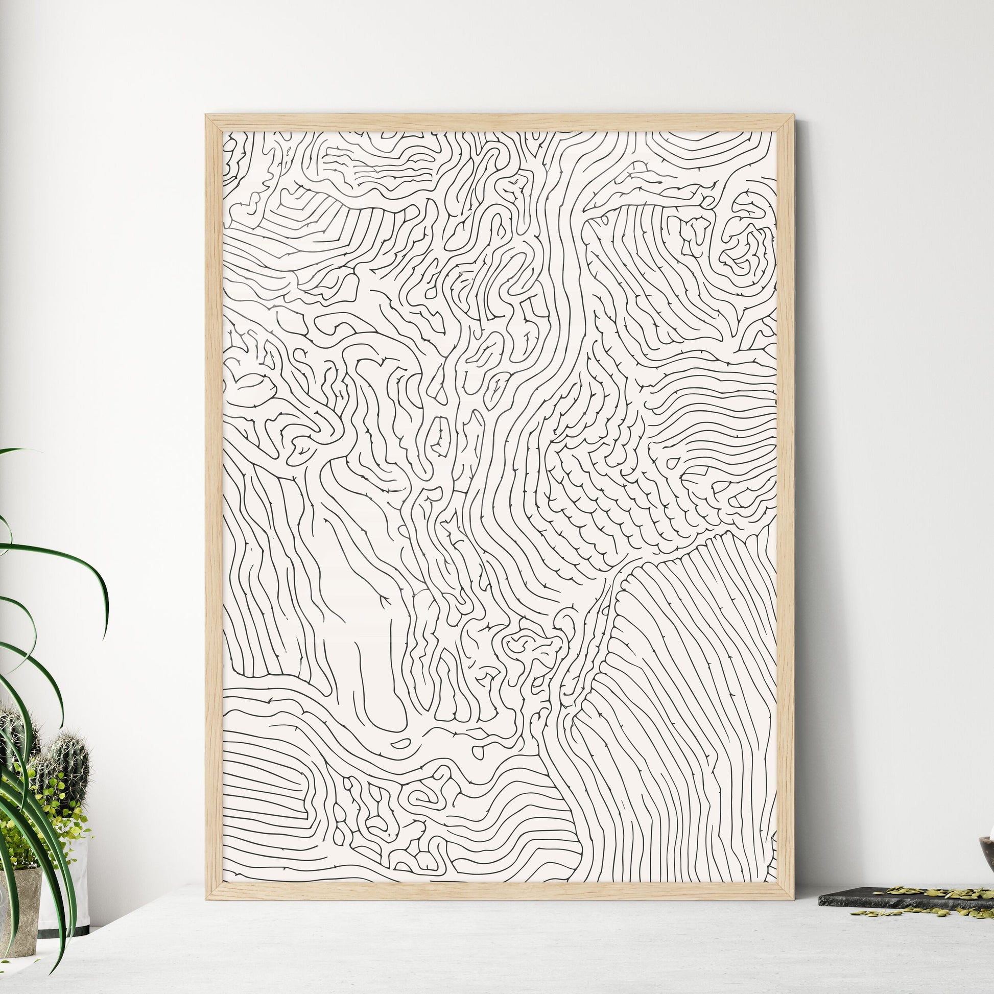 Tiny Home Poster - A Black And  - Framed Art Print