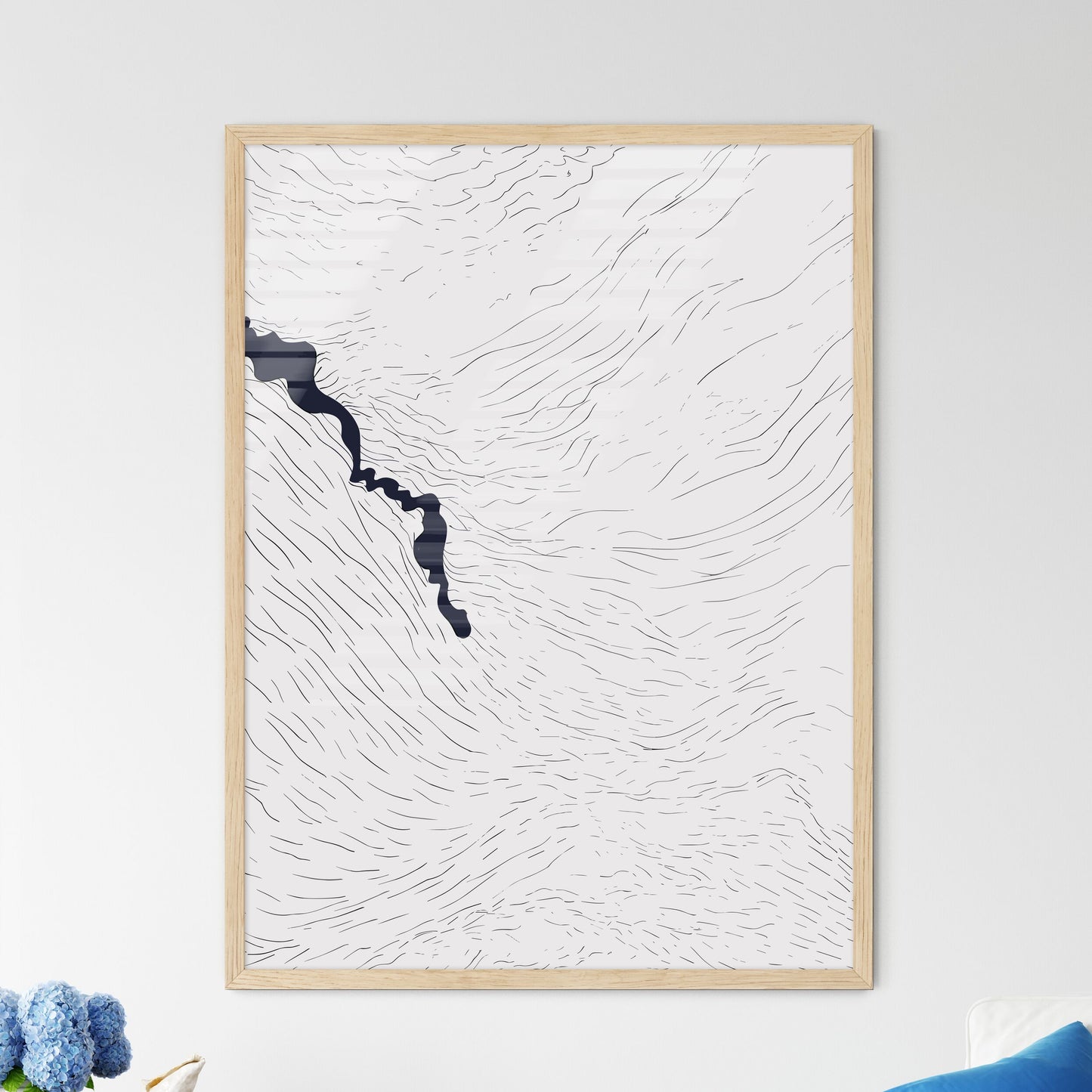 Tornado And Storm - A Black Line - Framed Art Print