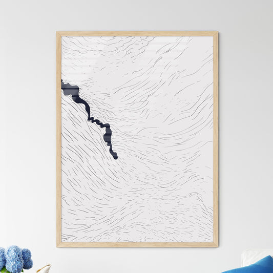 Tornado And Storm - A Black Line - Framed Art Print