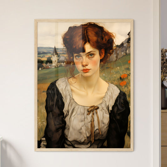 Travel Poster For The Rolling Hills - A Woma - Framed Art Print