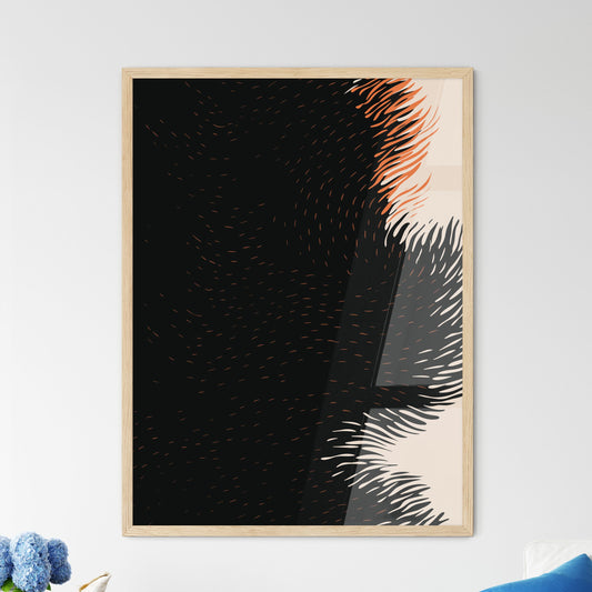 Urban Life Scene In New York - A Black And  - Framed Art Print