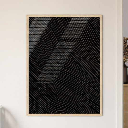 Waves Of Silence - A Black And  - Framed Art Print