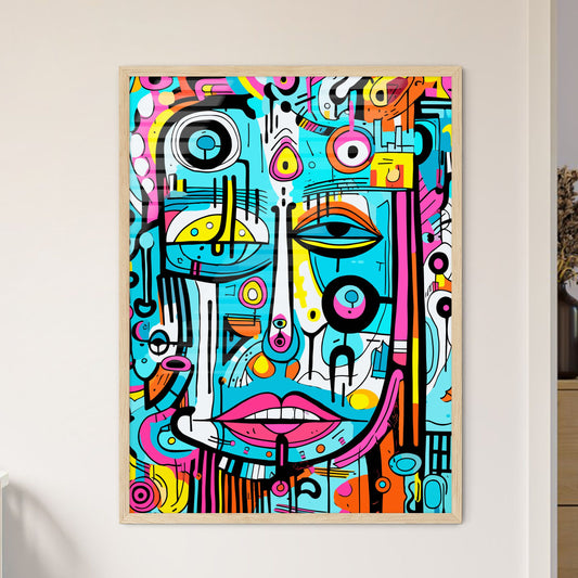 Zen Feeling Art Print - A Colorful Art Piece Of Face Default Title