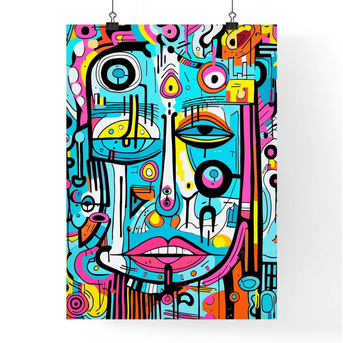 Zen Feeling Art Print - A Colorful Art Piece Of Face Default Title