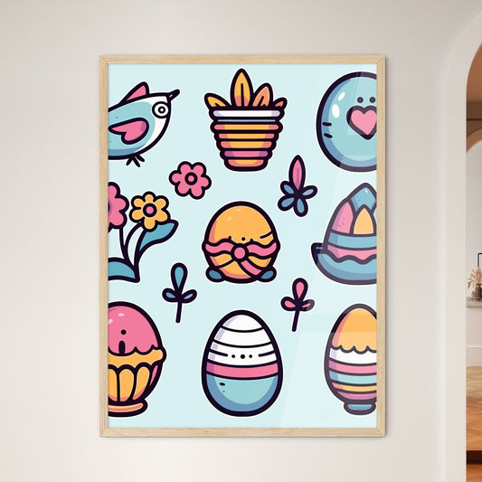 Collection Of Easter Icons And Design Elements - A Collection Of Colorful Objects Default Title