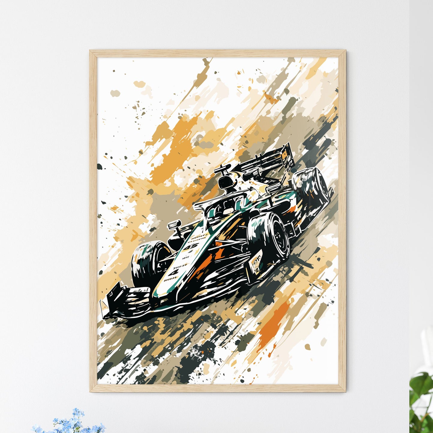 Formula 1 Race Poster - A Painting O - Framed Art Print