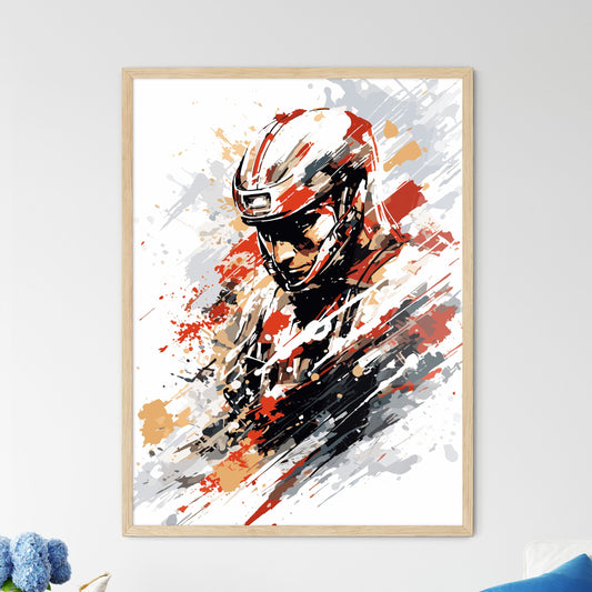 Formula 1 Race Poster - A Man Wearin - Framed Art Print