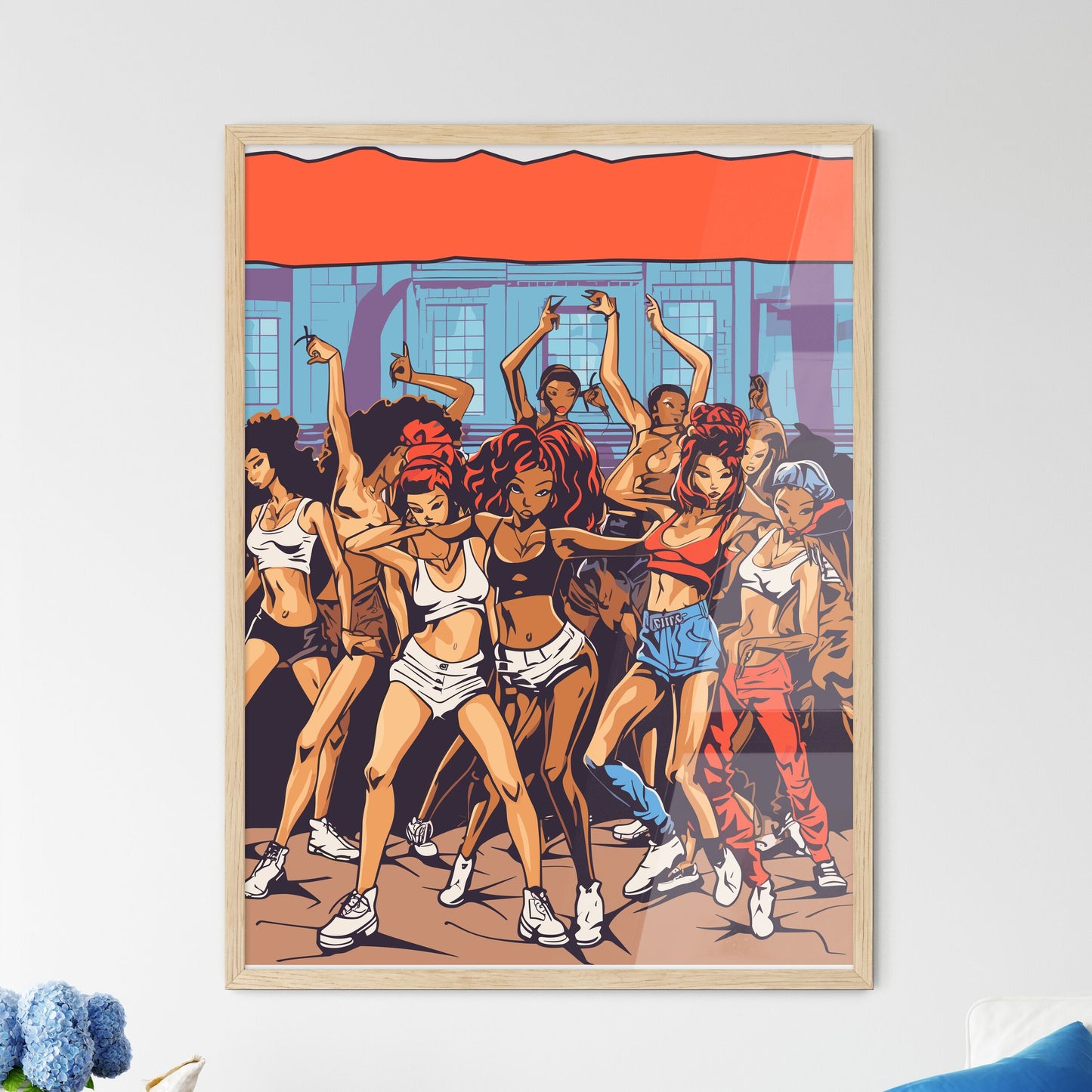 Hip Hop Dance Academy Poster - A Group Of W - Framed Art Print