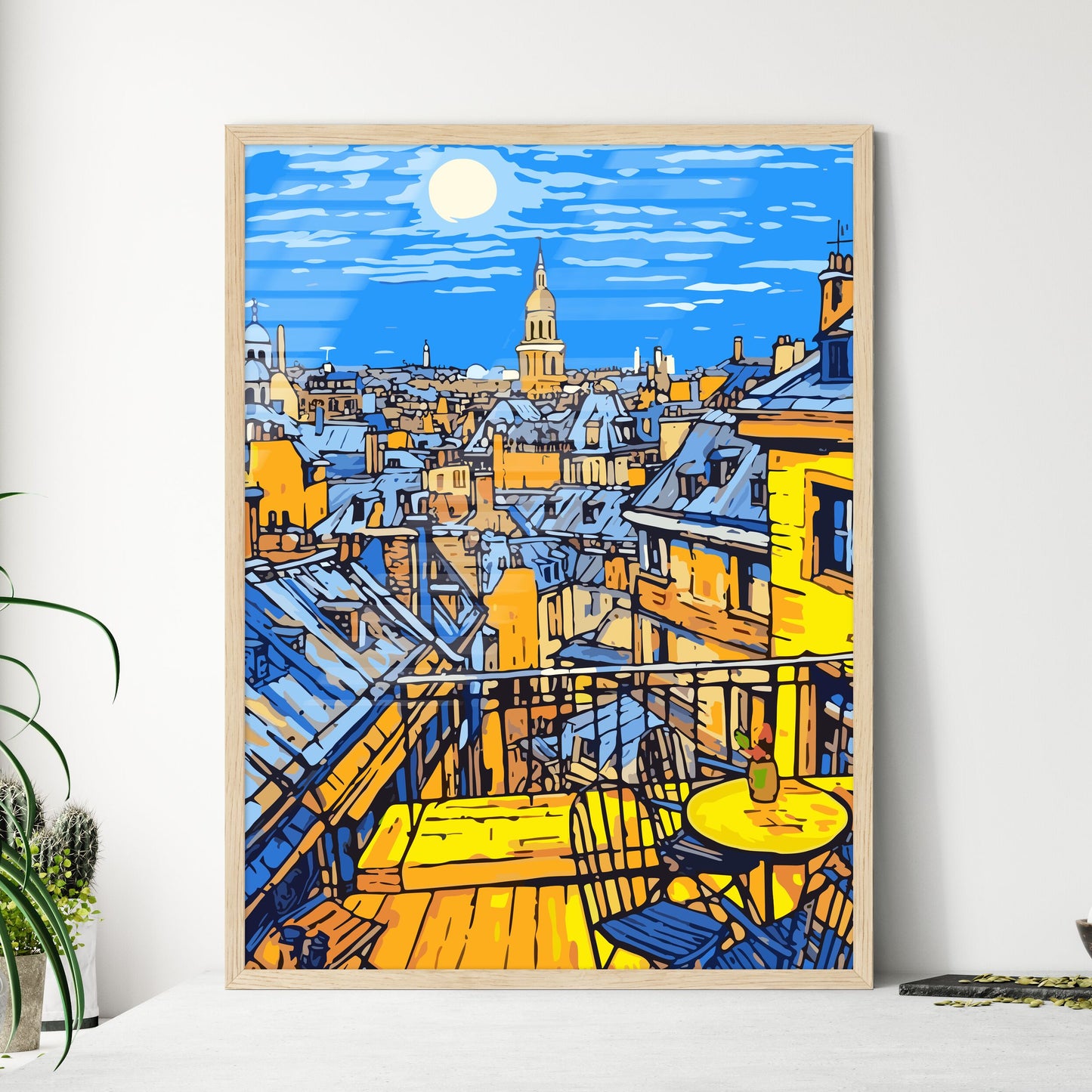 Over The Roofs Of Paris - A Rooftops Of A City Framed Art