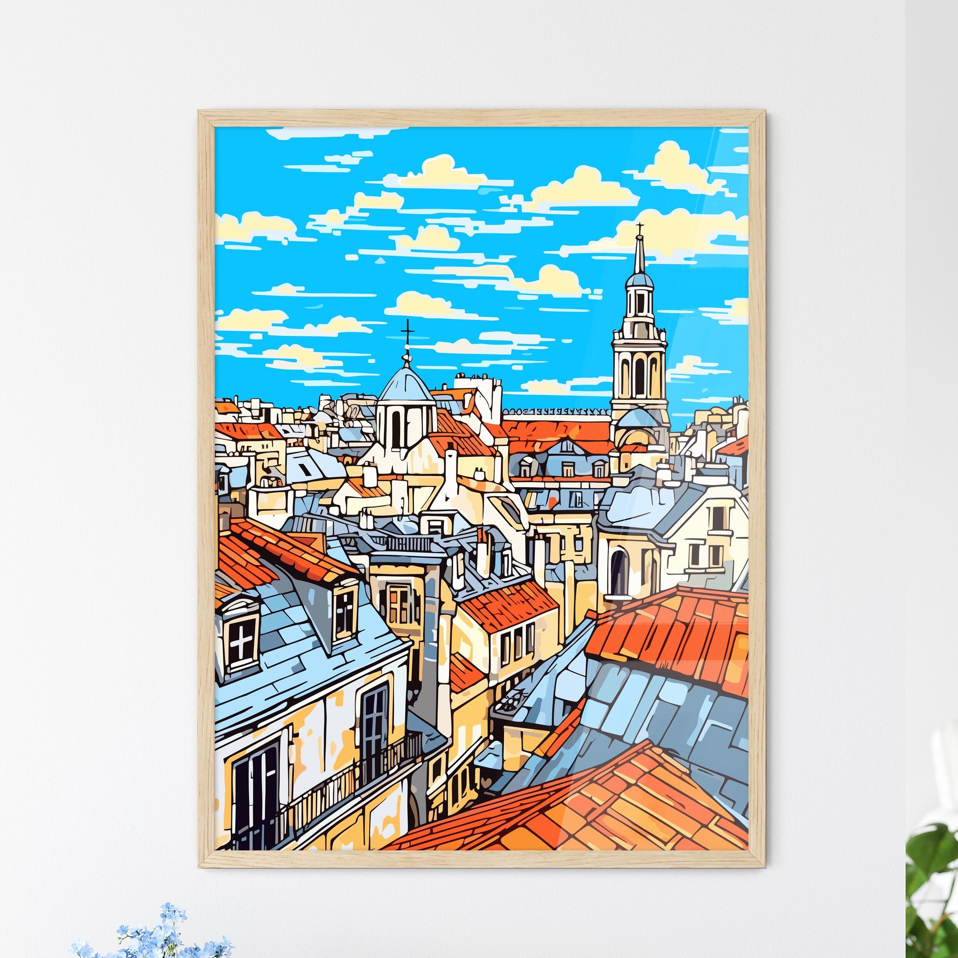 Over The Roofs Of Paris - A City With Many Roofs Framed Art