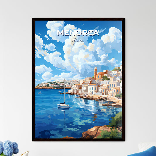 Menorca Spain Skyline - A Sailboat On The Water - Customizable Travel Gift Default Title