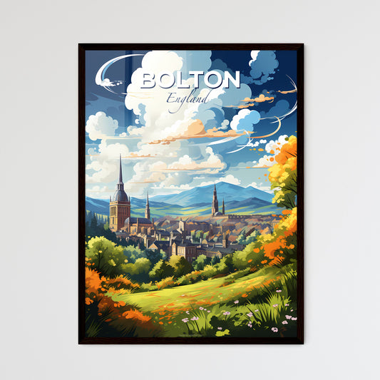 Bolton England Skyline - A Landscape With Trees And Buildings - Customizable Travel Gift Default Title
