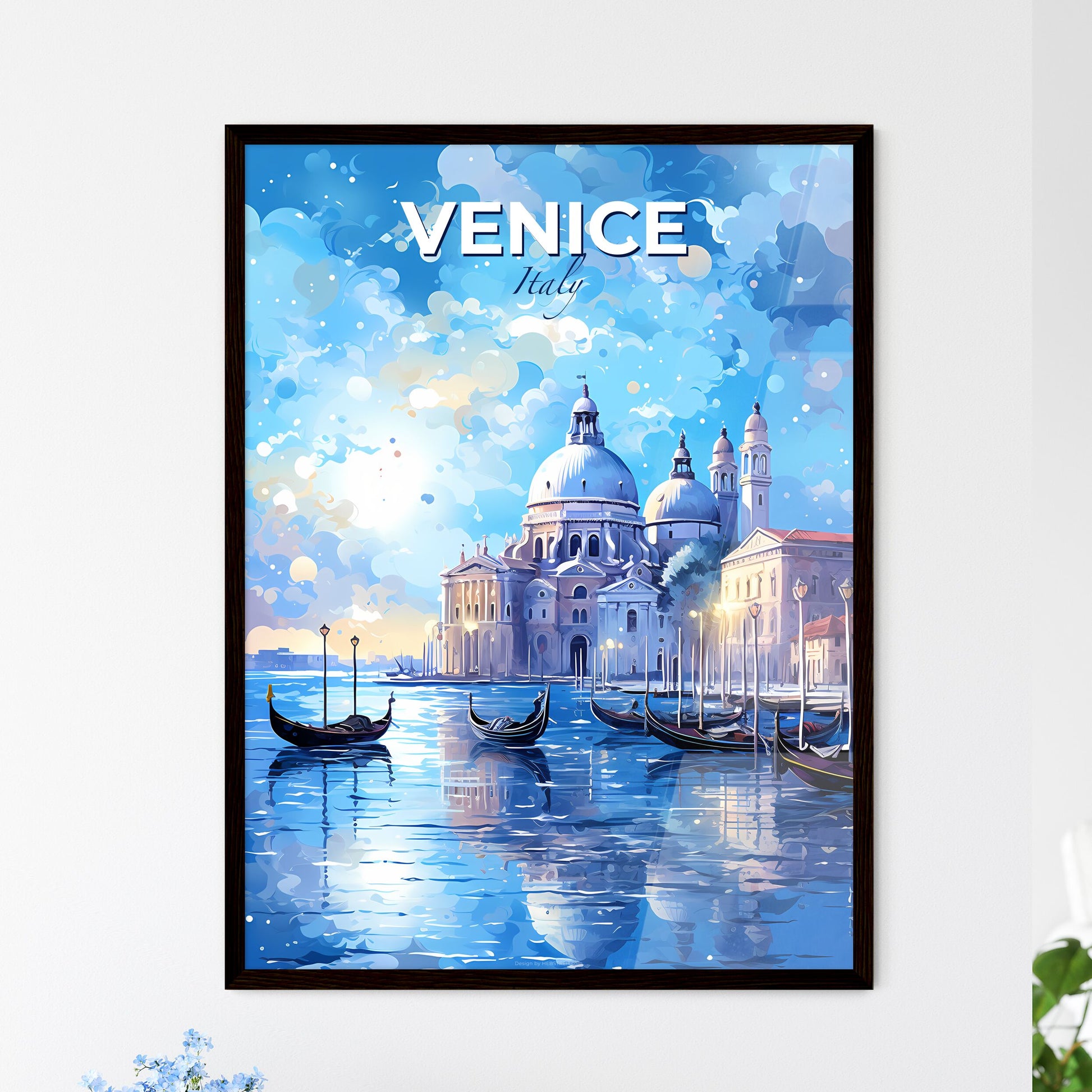 Venice Italy Skyline - A Water With Boats And A Building In The Background - Customizable Travel Gift Default Title