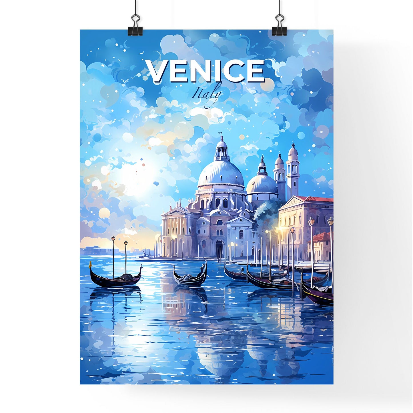Venice Italy Skyline - A Water With Boats And A Building In The Background - Customizable Travel Gift Default Title