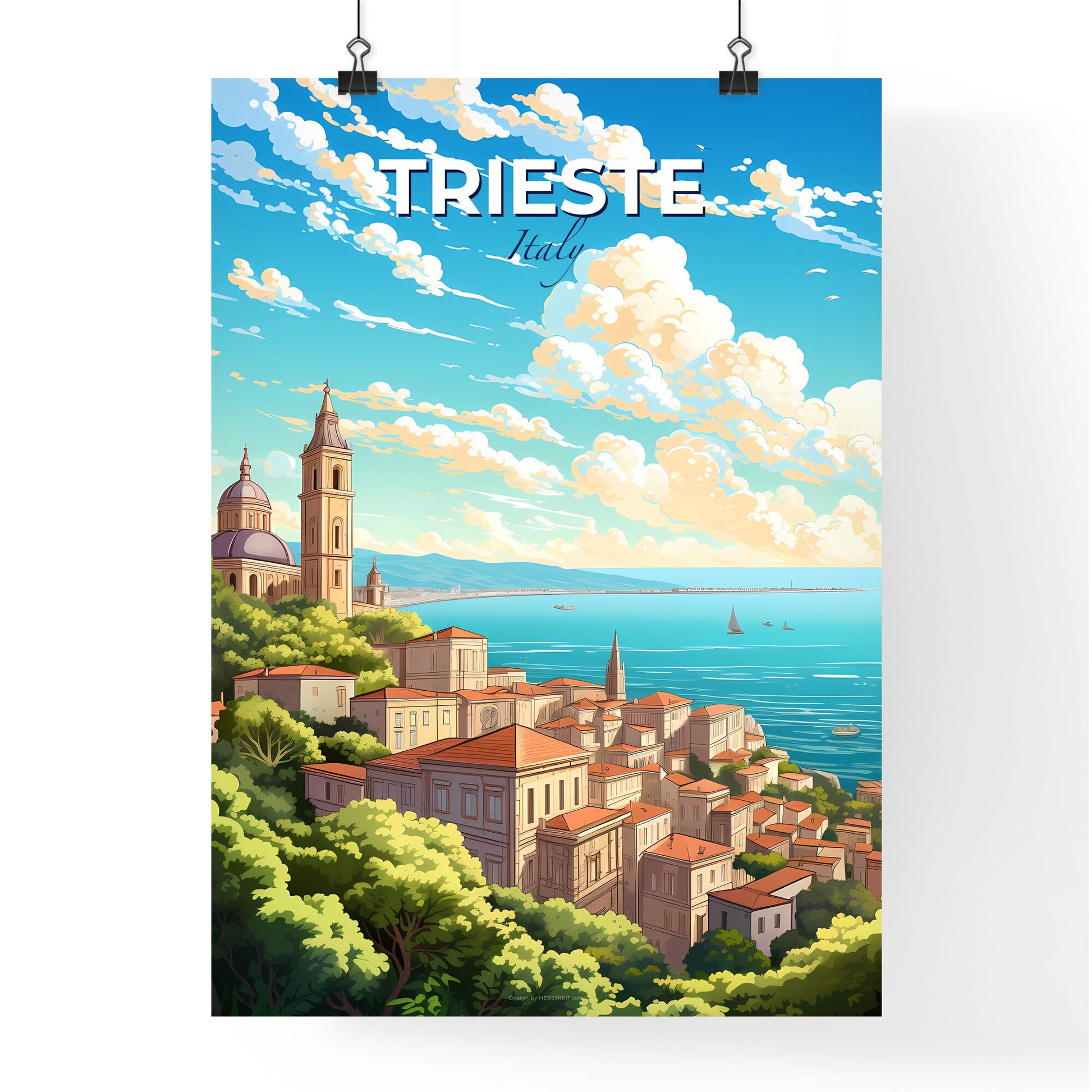 Trieste Italy Skyline - A City By The Water - Customizable Travel Gift Default Title