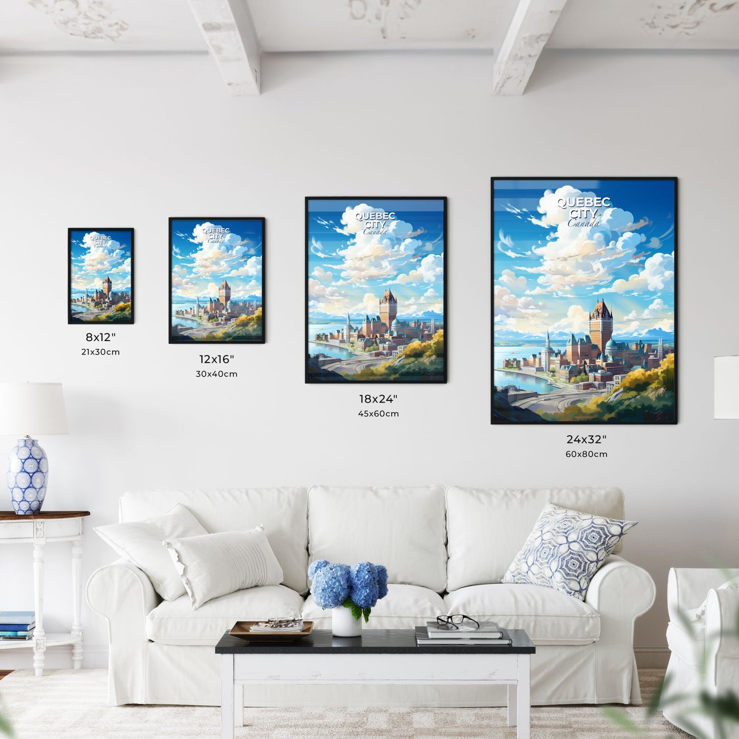 Quebec City Canada Skyline - A City By The Water - Customizable Travel Gift Default Title