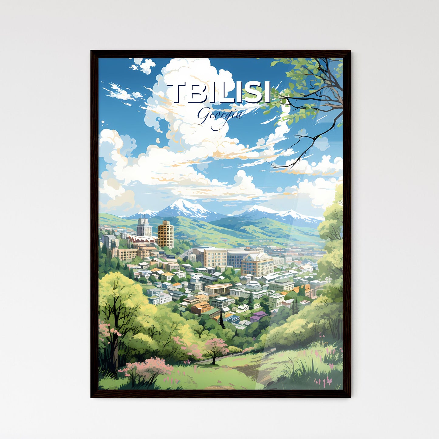 Tbilisi Georgia Skyline - A City In The Mountains - Customizable Travel Gift Default Title