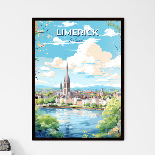 Limerick Ireland Skyline - A City With A Church And A River - Customizable Travel Gift Default Title