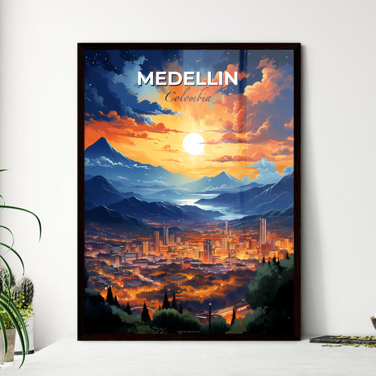 Medellin Colombia Skyline - A City In The Mountains - Customizable Travel Gift Default Title