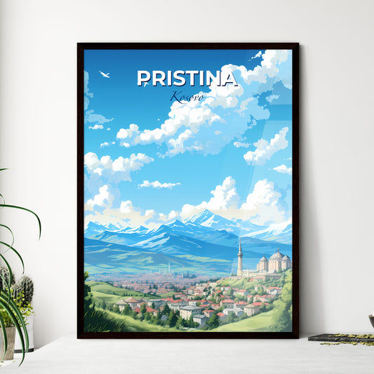 Pristina Kosovo Skyline - A Landscape With Mountains And Buildings - Customizable Travel Gift Default Title