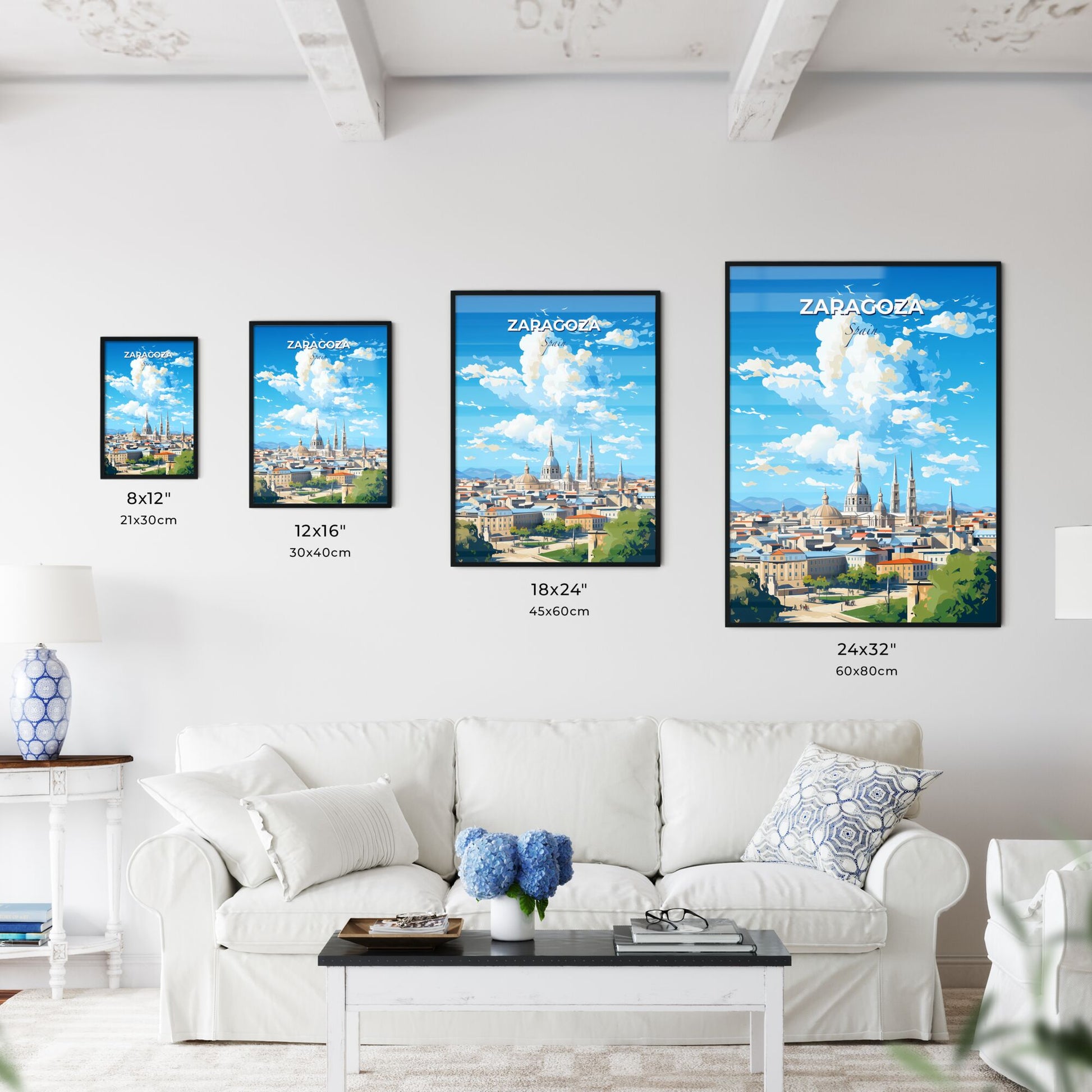 Zaragoza Spain Skyline - A City With Many Spires And Towers - Customizable Travel Gift Default Title