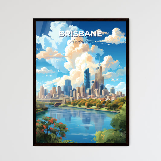 Brisbane Australia Skyline - A Cityscape With Trees And A River - Customizable Travel Gift Default Title