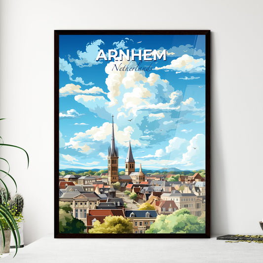 Arnhem Netherlands Skyline - A City With A Church Tower - Customizable Travel Gift Default Title