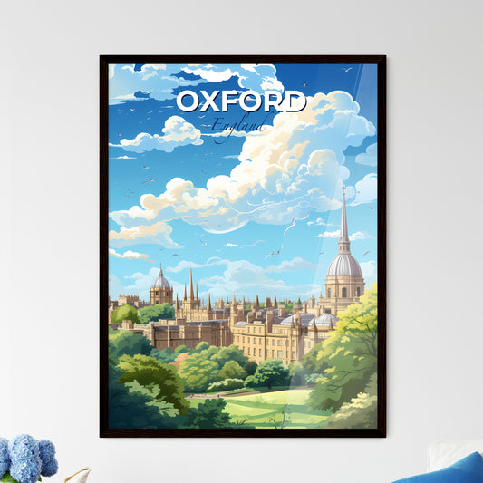 Oxford England Skyline - A City With Trees And A Building - Customizable Travel Gift Default Title