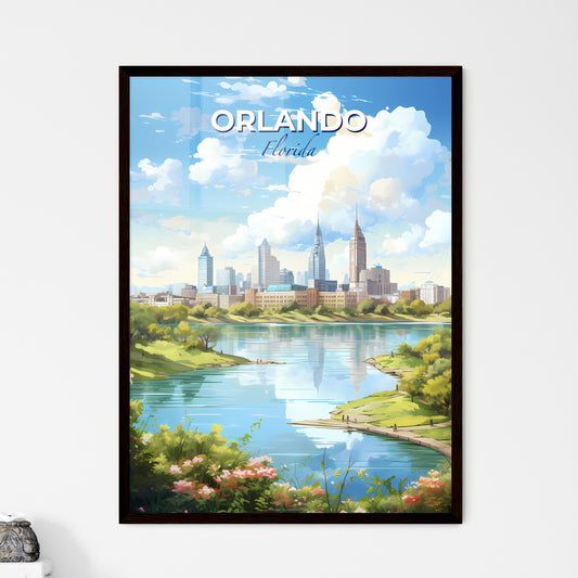 Orlando Florida Skyline - A Water Body With A City In The Background - Customizable Travel Gift Default Title