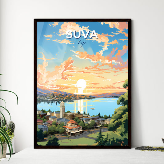 Suva Fiji Skyline - A City By The Water - Customizable Travel Gift Default Title