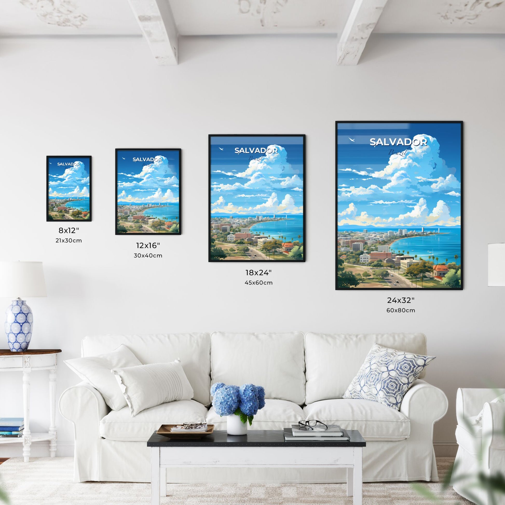Salvador Brazil Skyline - A City Next To The Water - Customizable Travel Gift Default Title