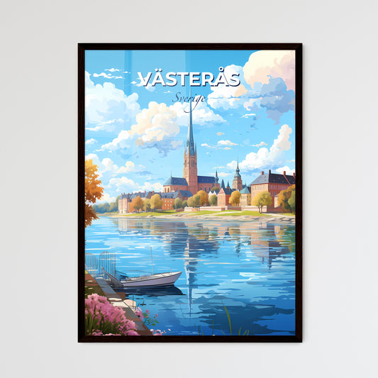 Vsters Sverige Skyline - A Water Body With A Boat And A Building In The Background - Customizable Travel Gift Default Title