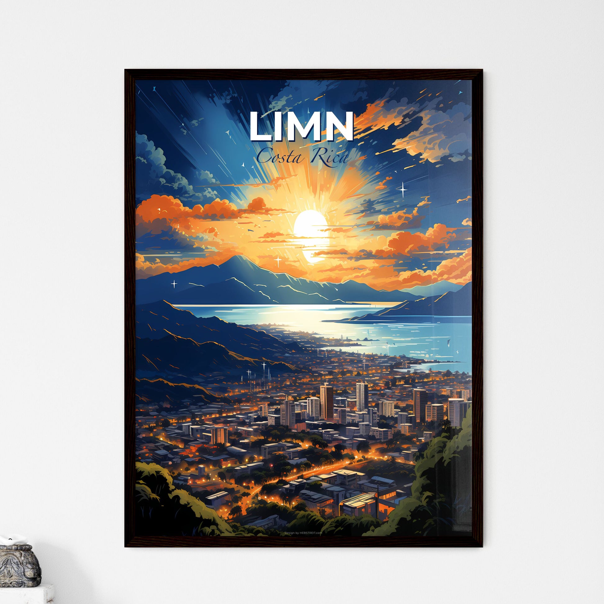 Limn Costa Rica Skyline - A City By The Water - Customizable Travel Gift Default Title