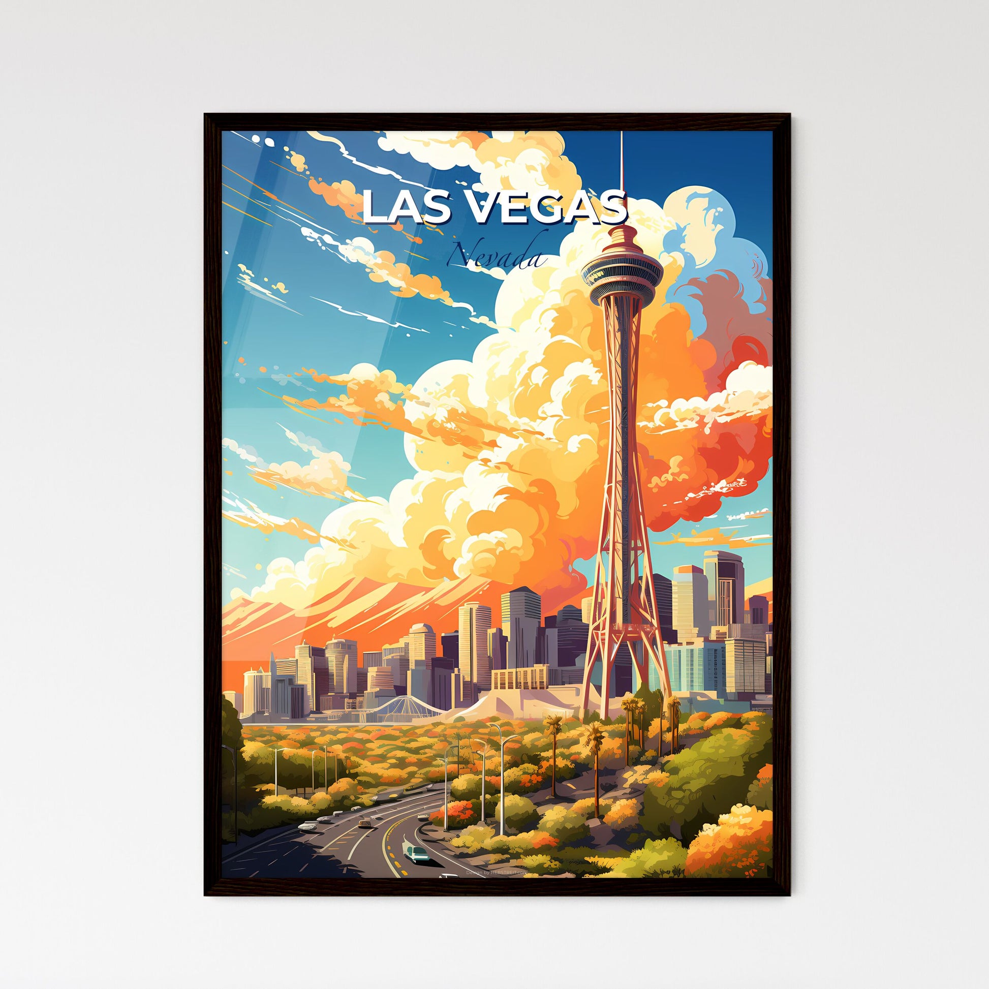 Las Vegas Nevada Skyline - A Tower In A City - Customizable Travel Gift Default Title