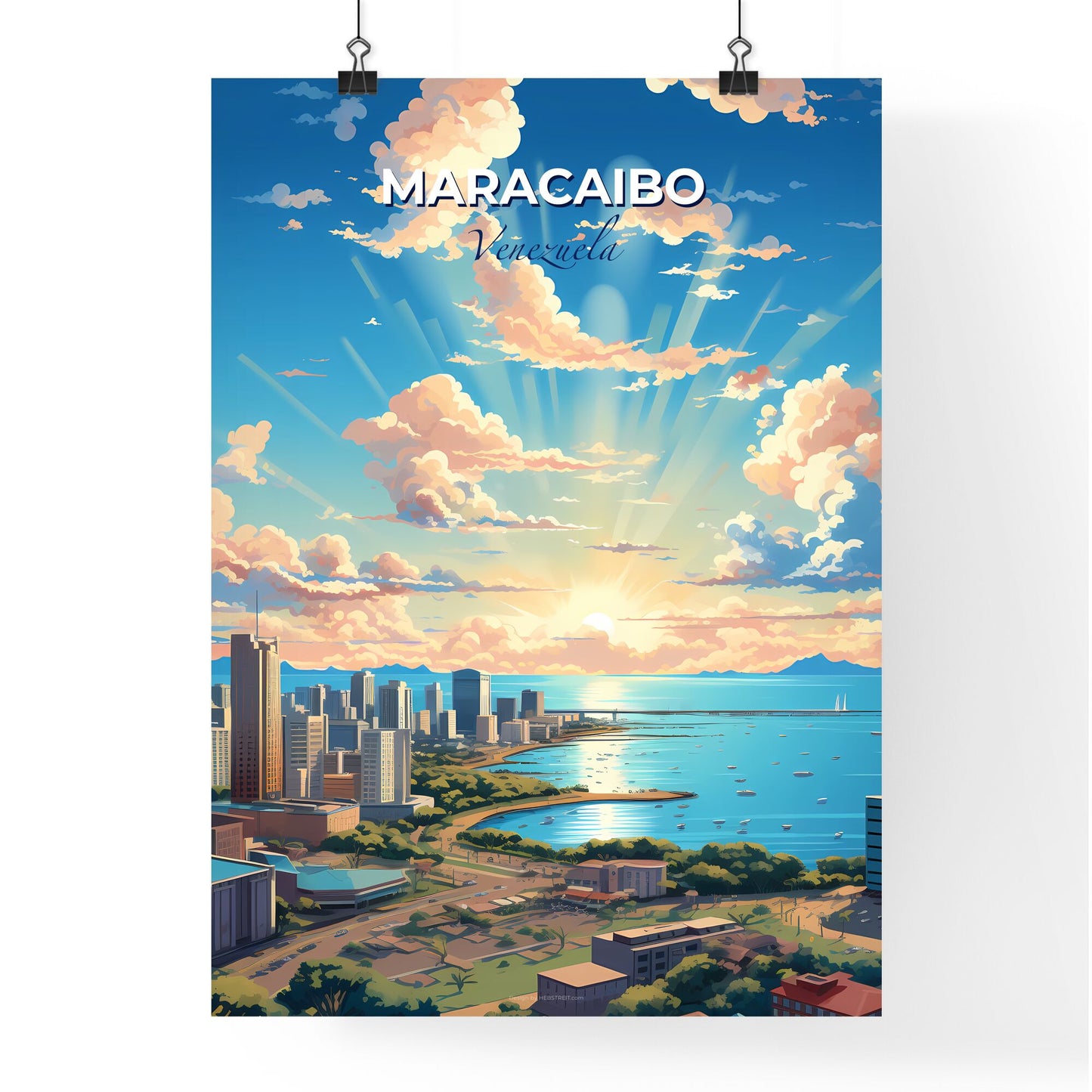 Maracaibo Venezuela Skyline - A City By The Water - Customizable Travel Gift Default Title