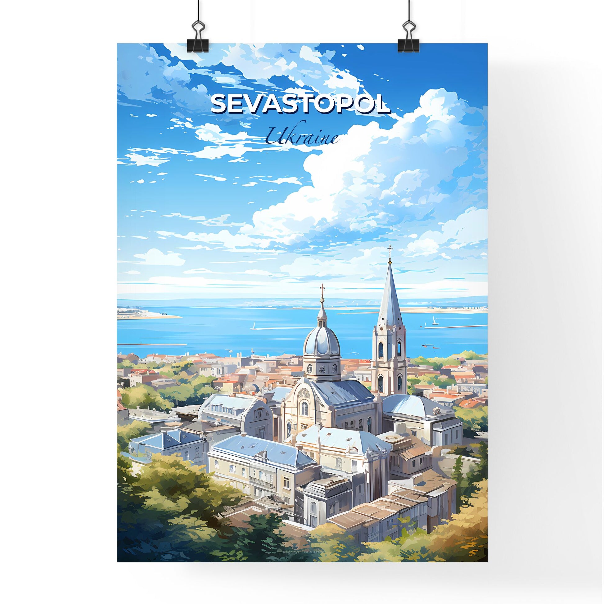 Sevastopol Ukraine Skyline - A City With A Body Of Water - Customizable Travel Gift Default Title