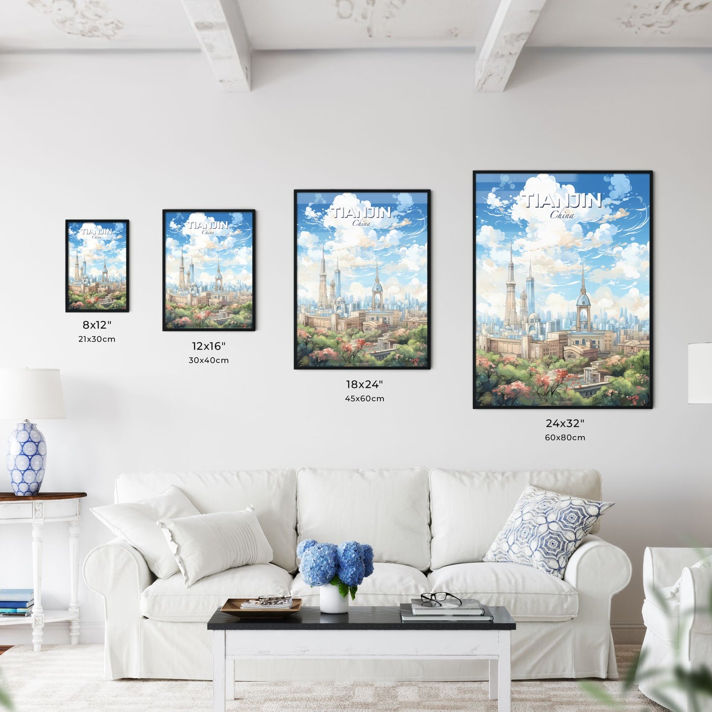 Tianjin China Skyline - A City With Towers And Trees - Customizable Travel Gift Default Title