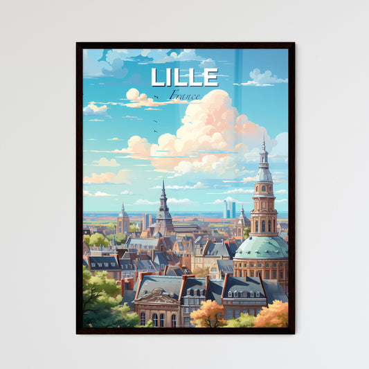 Lille France Skyline - A City With A Tower And Trees - Customizable Travel Gift Default Title