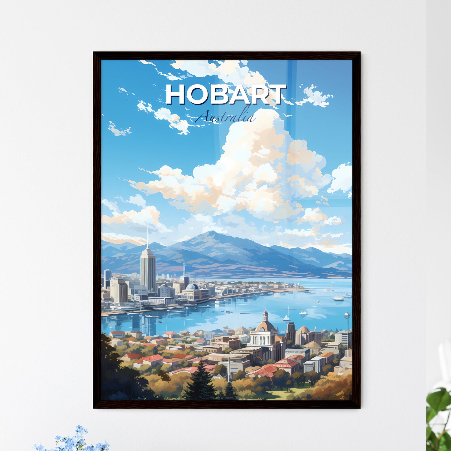Hobart Australia Skyline - A City By The Water - Customizable Travel Gift Default Title